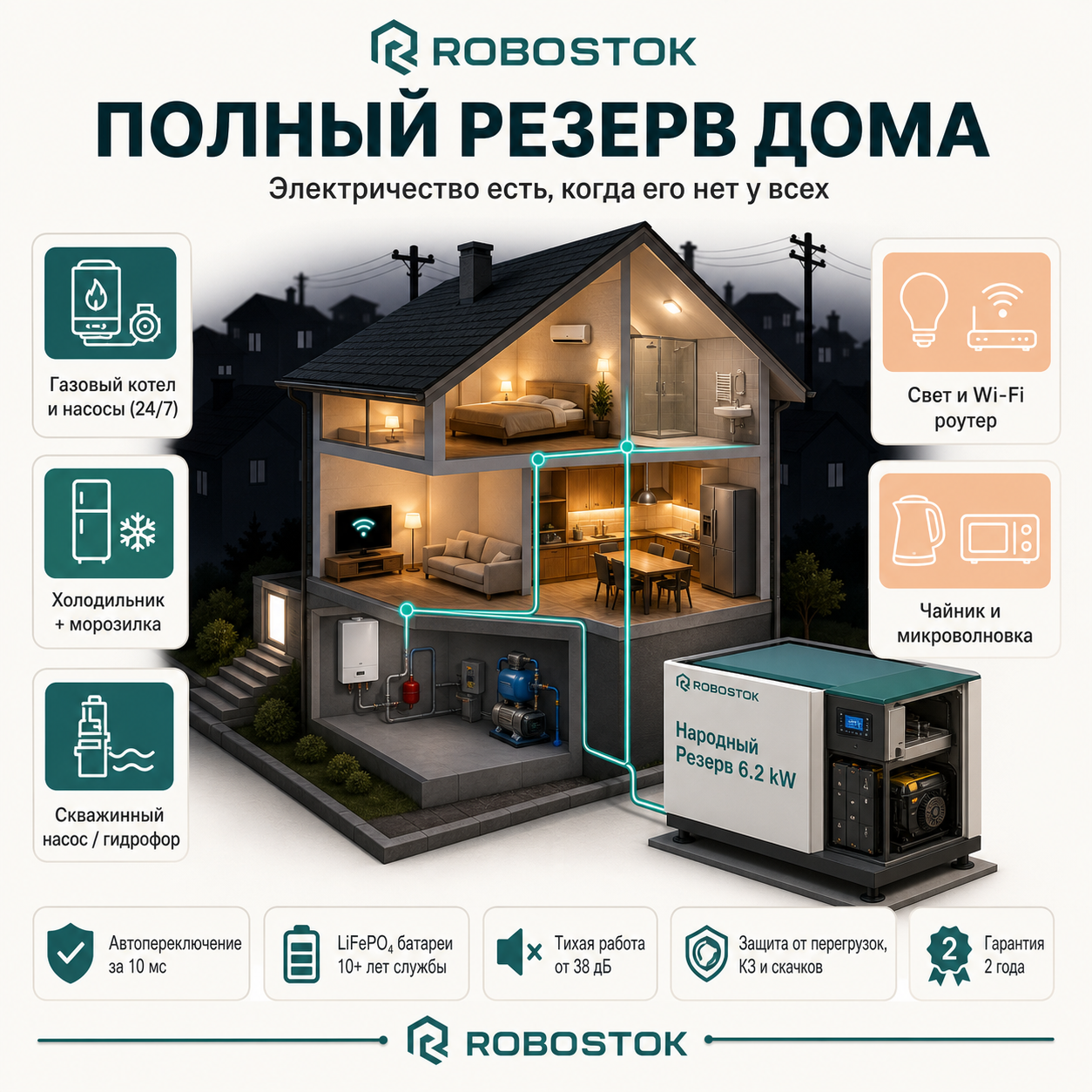 Что питает станция РОБОСТОК